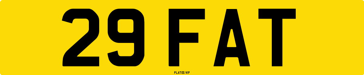 29 FAT Number Plate