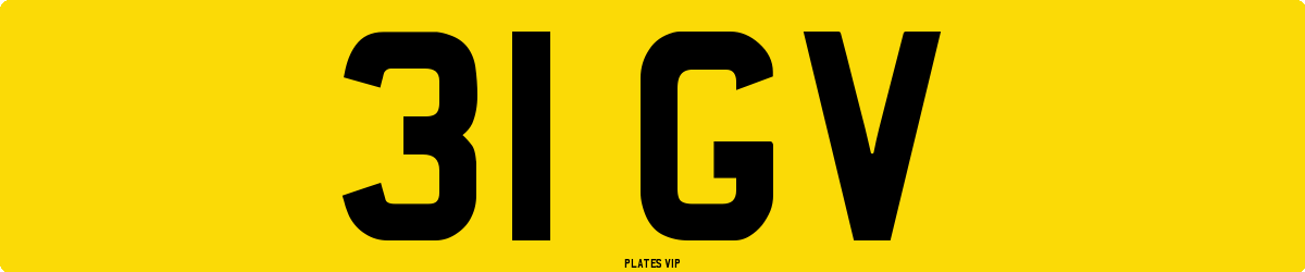 31 GV Number Plate