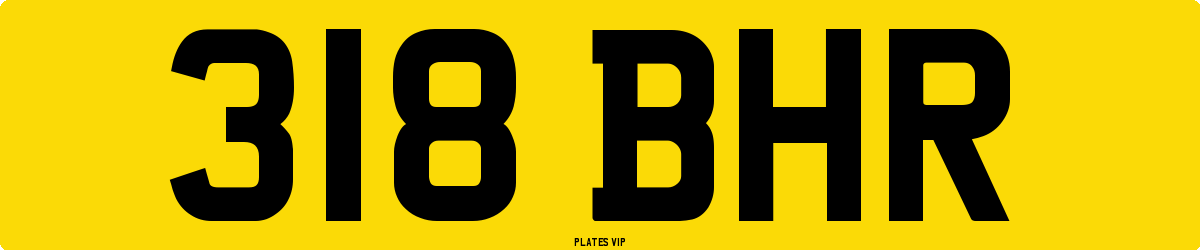 318 BHR Number Plate