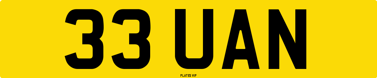 33 UAN Number Plate