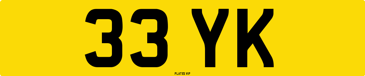 33 YK Number Plate