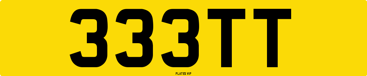 333TT Number Plate