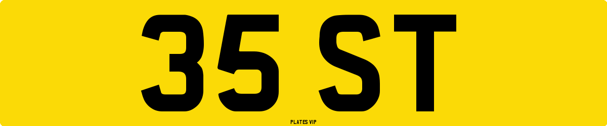 35 ST Number Plate