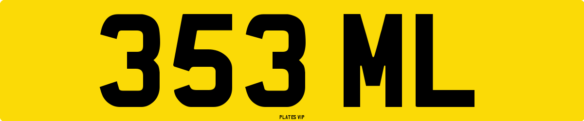 353 ML Number Plate