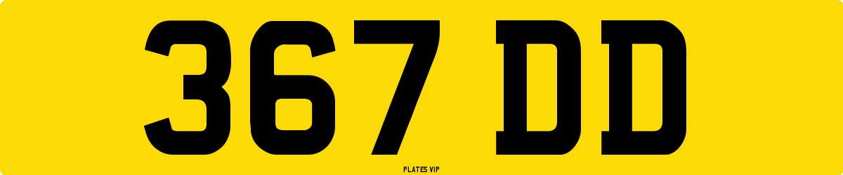 367 DD Number Plate