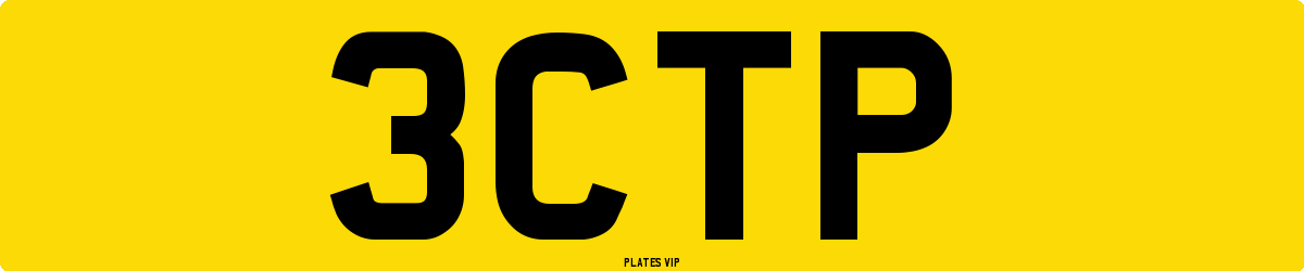 3CTP Number Plate