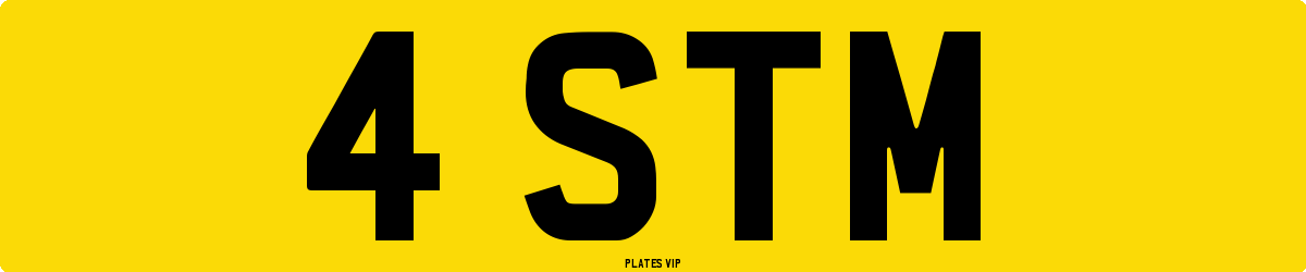 4 STM Number Plate