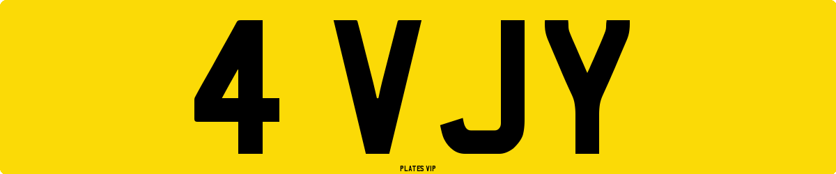 4 VJY Number Plate