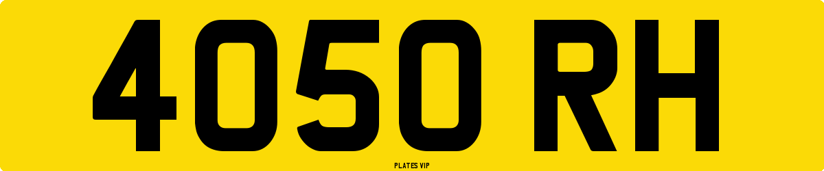 4050 RH Number Plate