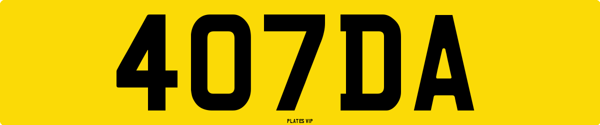 407DA Number Plate