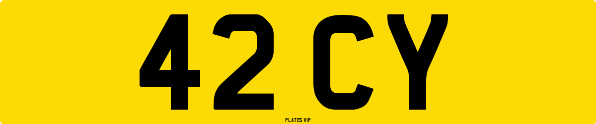 42 CY Number Plate