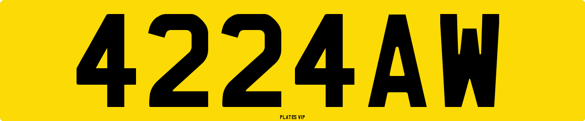 4224AW Number Plate