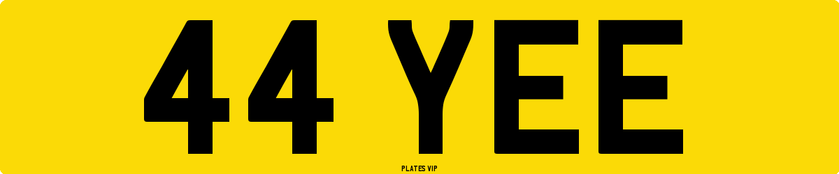 44 YEE Number Plate