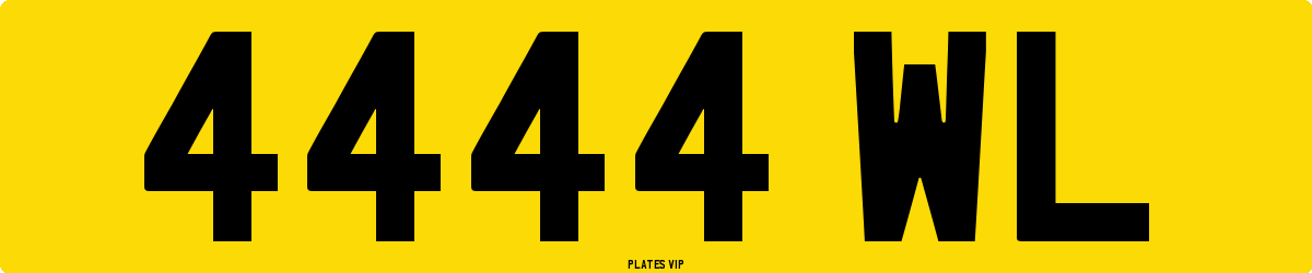 4444 WL Number Plate