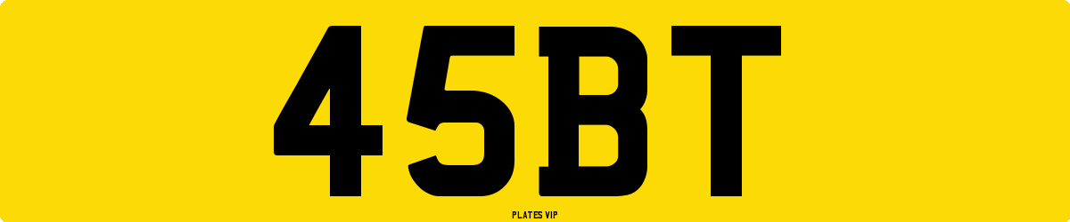 45BT Number Plate