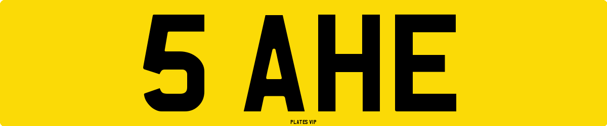 5 AHE Number Plate