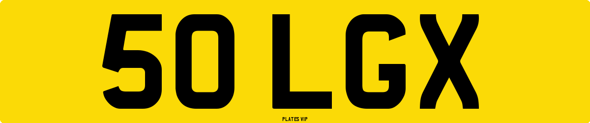 50 LGX Number Plate