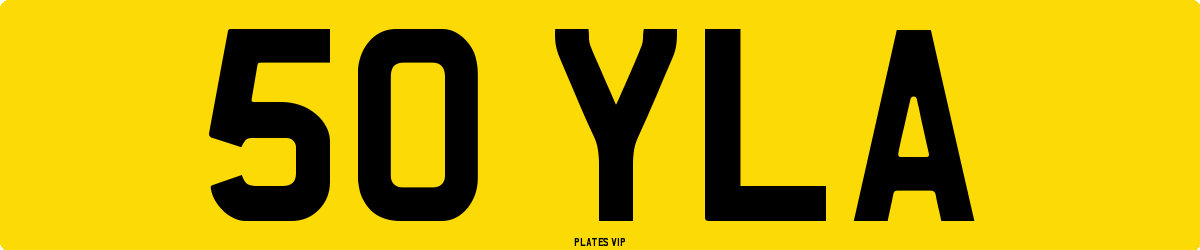 50 YLA Number Plate