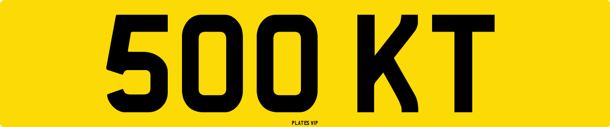 500 KT Number Plate