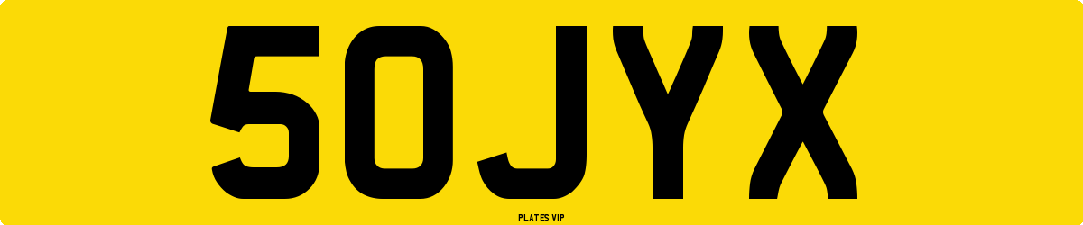 50JYX Number Plate