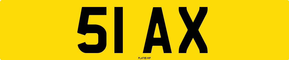 51 AX Number Plate