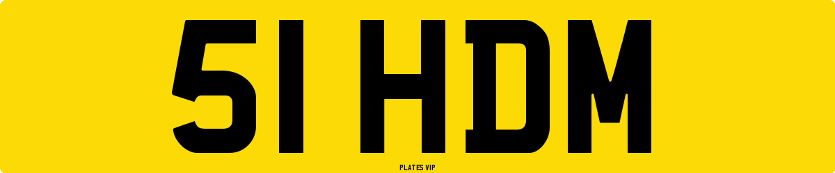 51 HDM Number Plate