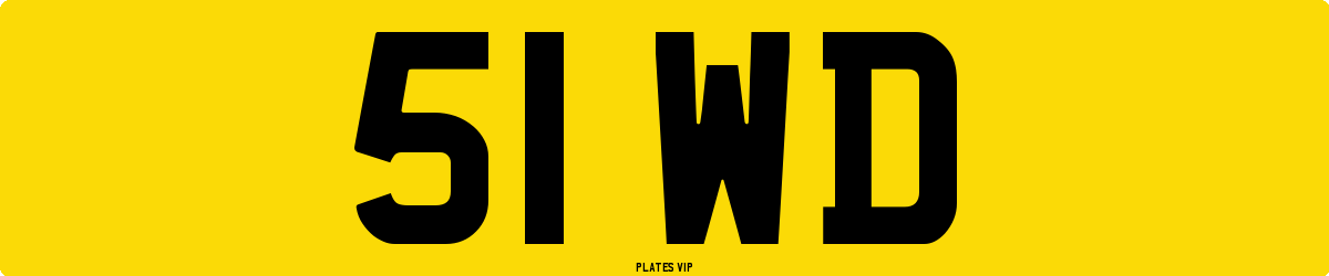 51 WD Number Plate