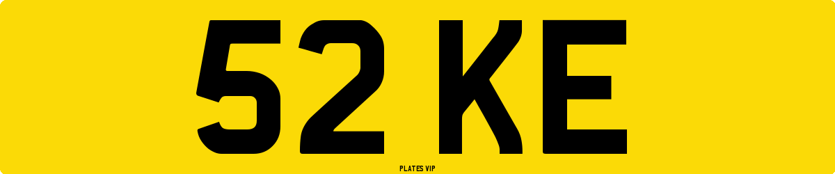 52 KE Number Plate