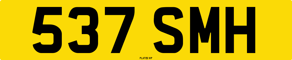 537 SMH Number Plate
