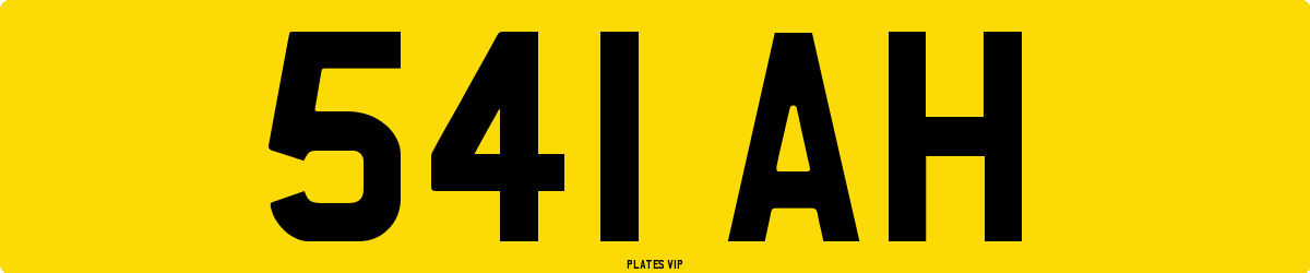 541 AH Number Plate