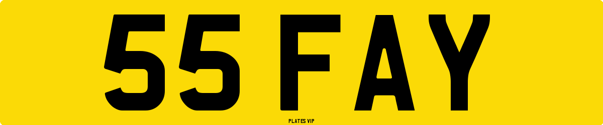 55 FAY Number Plate