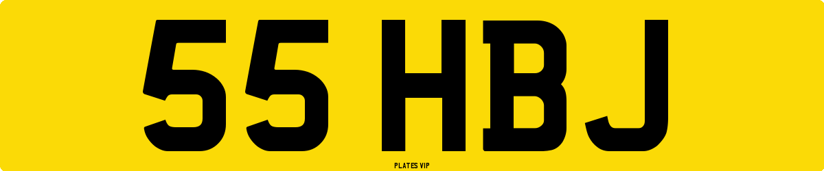 55 HBJ Number Plate