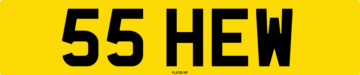55 HEW Number Plate