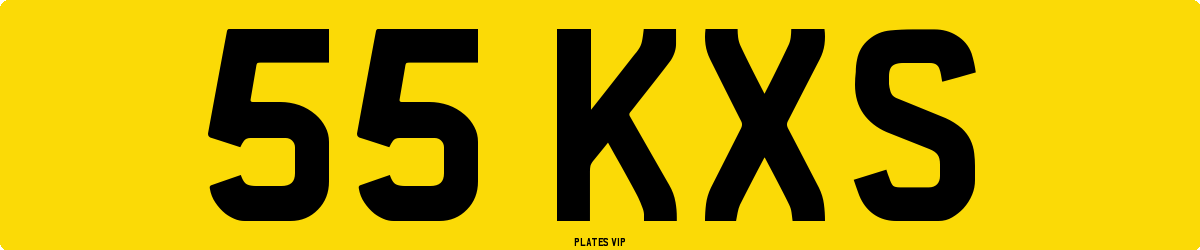 55 KXS Number Plate