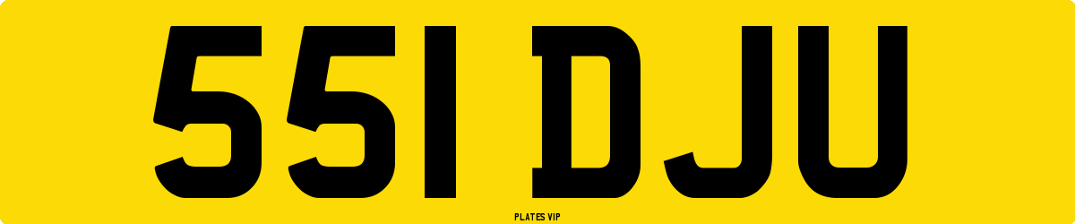 551 DJU Number Plate