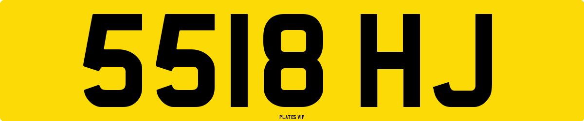 5518 HJ Number Plate