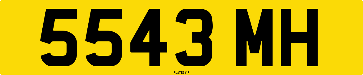 5543 MH Number Plate