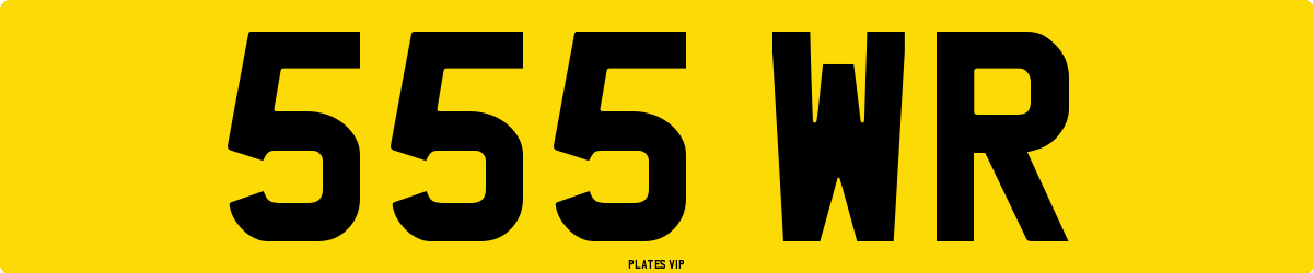 555 WR Number Plate