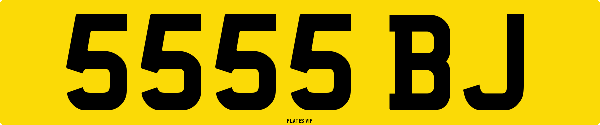5555 BJ Number Plate