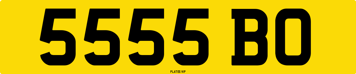5555 BO Number Plate