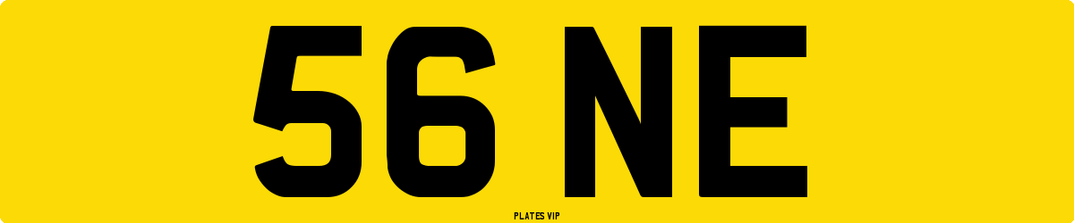 56 NE Number Plate