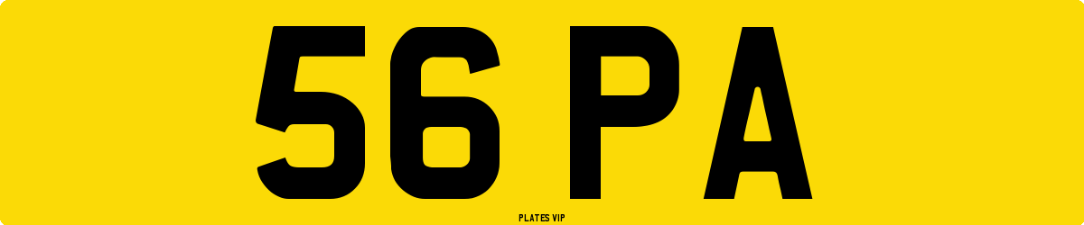 56 PA Number Plate
