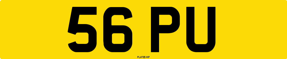 56 PU Number Plate