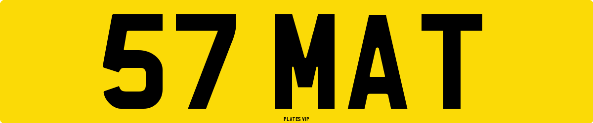 57 MAT Number Plate