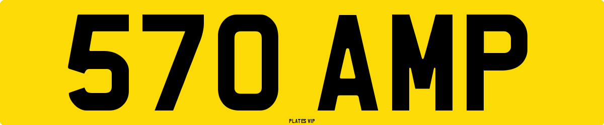 570 AMP Number Plate