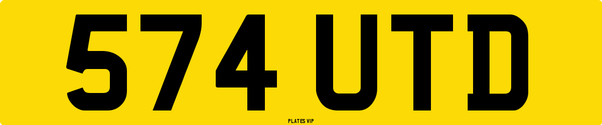 574 UTD Number Plate