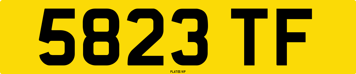 5823 TF Number Plate