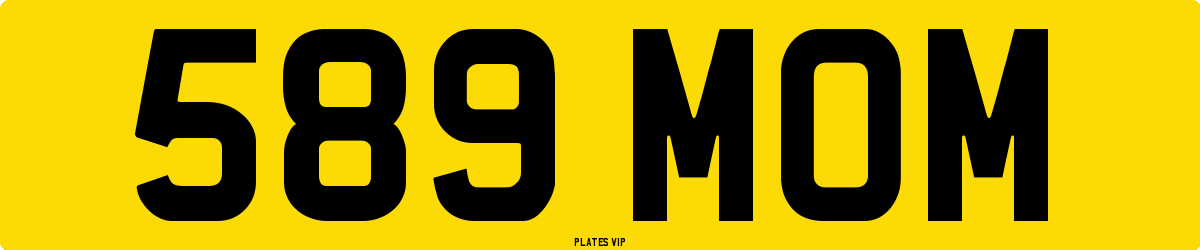 589 MOM Number Plate