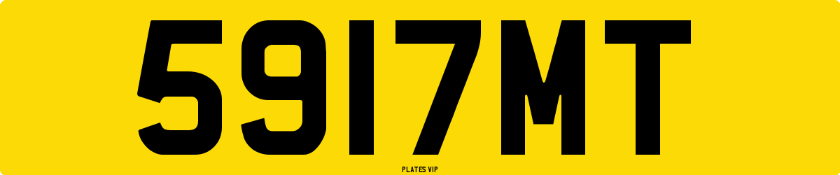 5917MT Number Plate