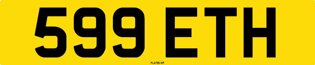 599 ETH Number Plate